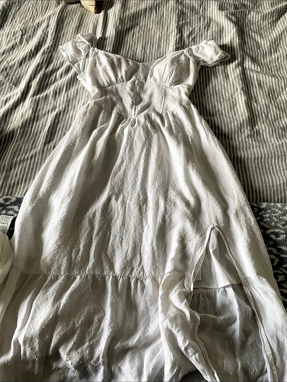 Hollister Eyelet Maxi Dress in White Size Small
